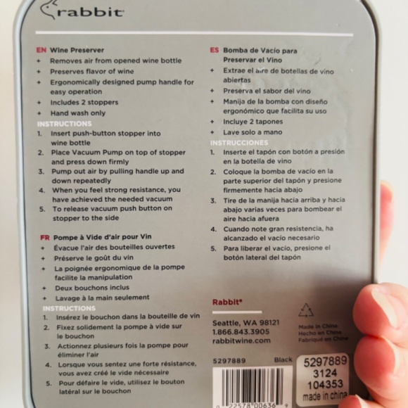 Rabbit Wine Preserver - Picture 2 of 2